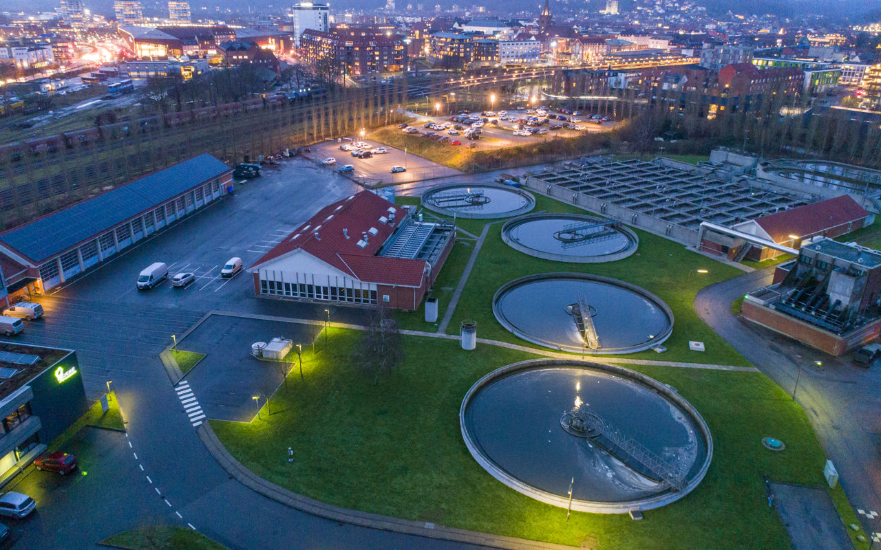 Vejle Spildevand set fra oven