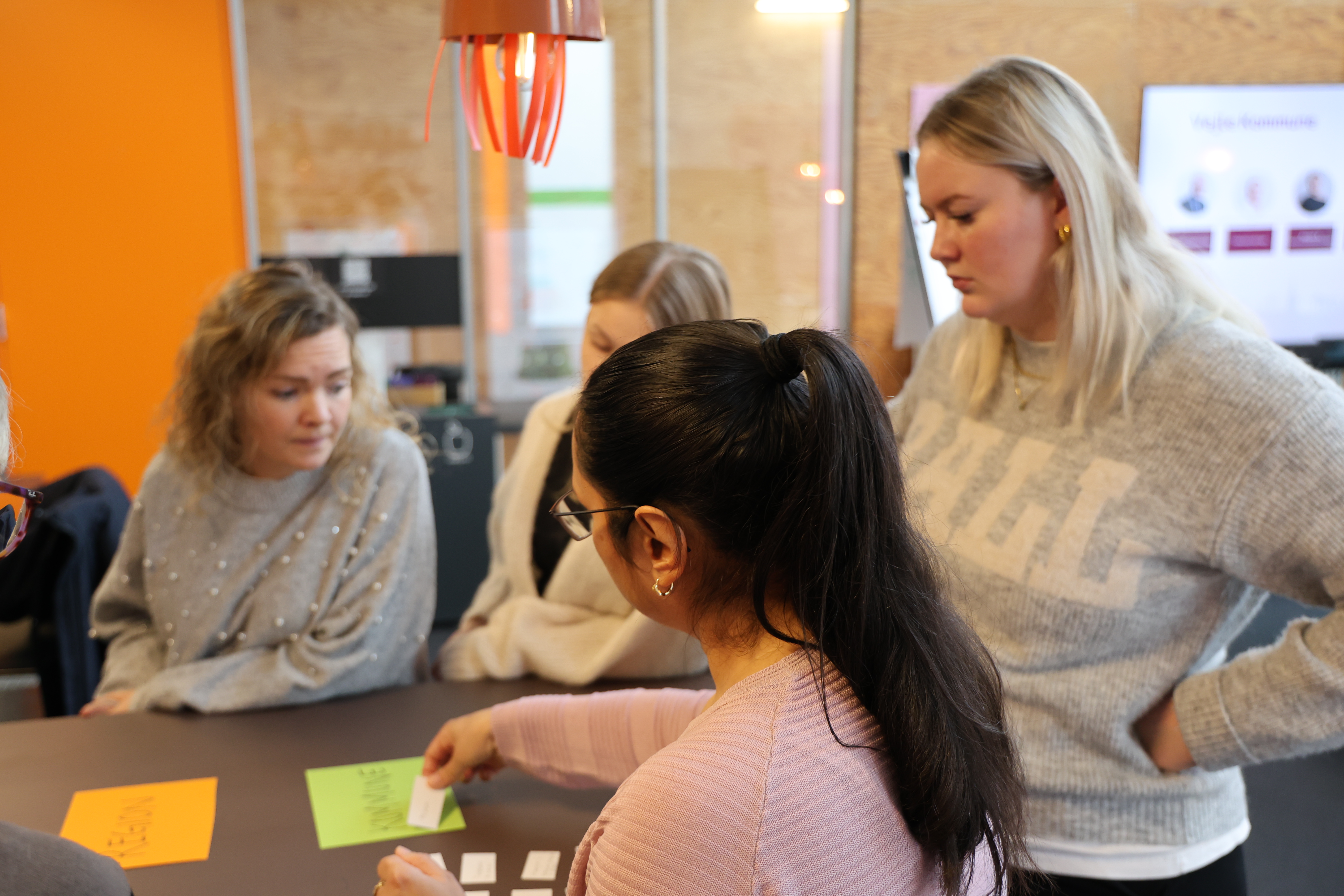 Eleverne arbejder med opgavefordeling stat, region og kommuner ved Introduktionsforløbet 2025