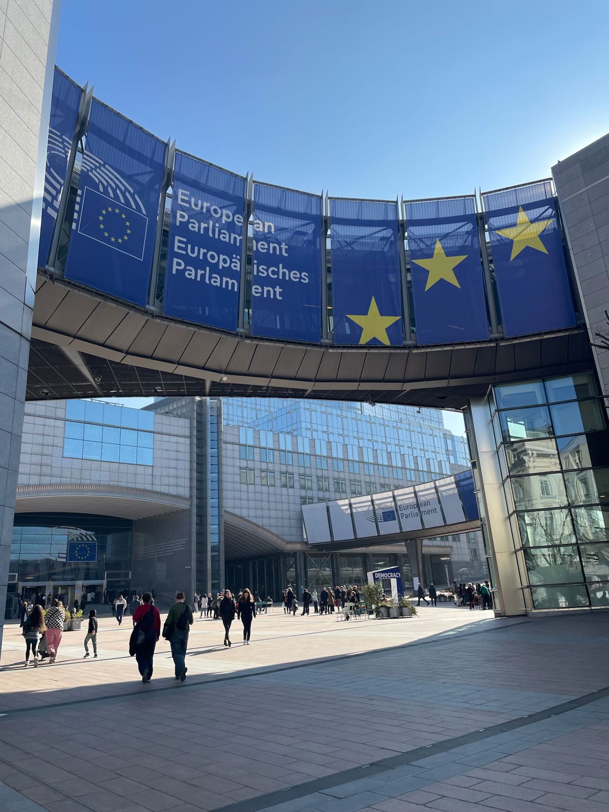 Billede fra Europaparlamentet studietur eleverne i forbindelse af elevernes 3 skoleophold på Campus Vejle