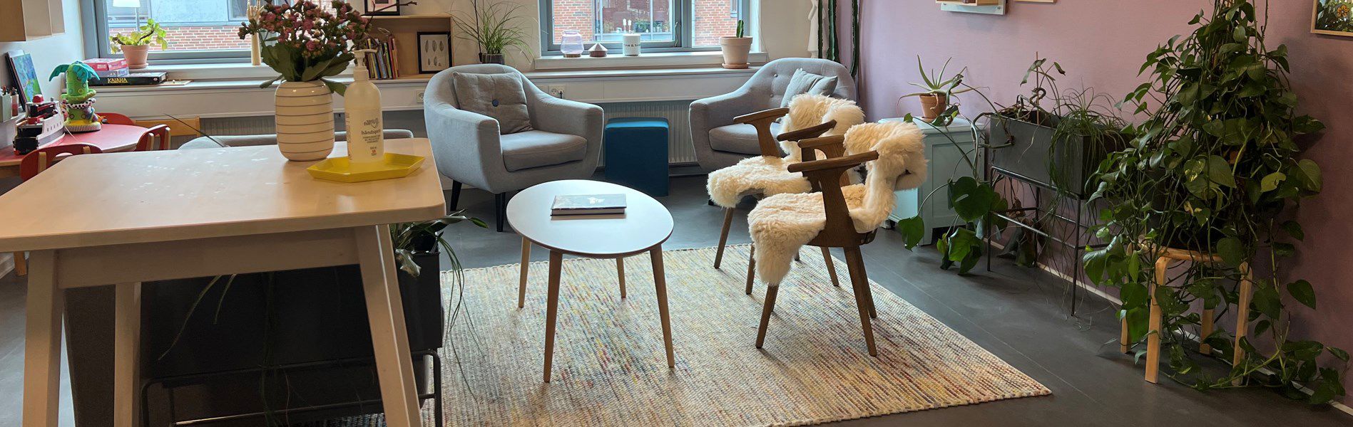 Billede af velkomstområdet hos De Åbne Rådgivninger