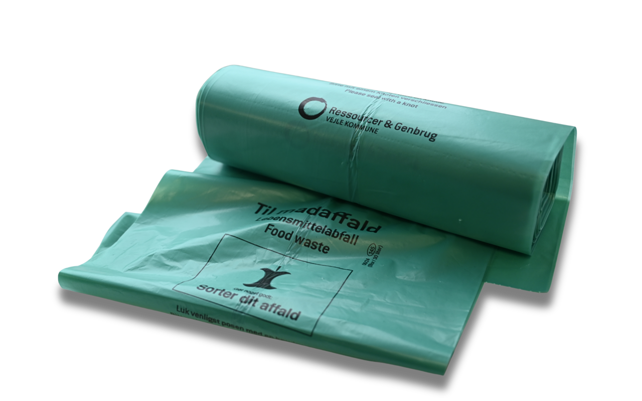 Grønne poser til madaffald.