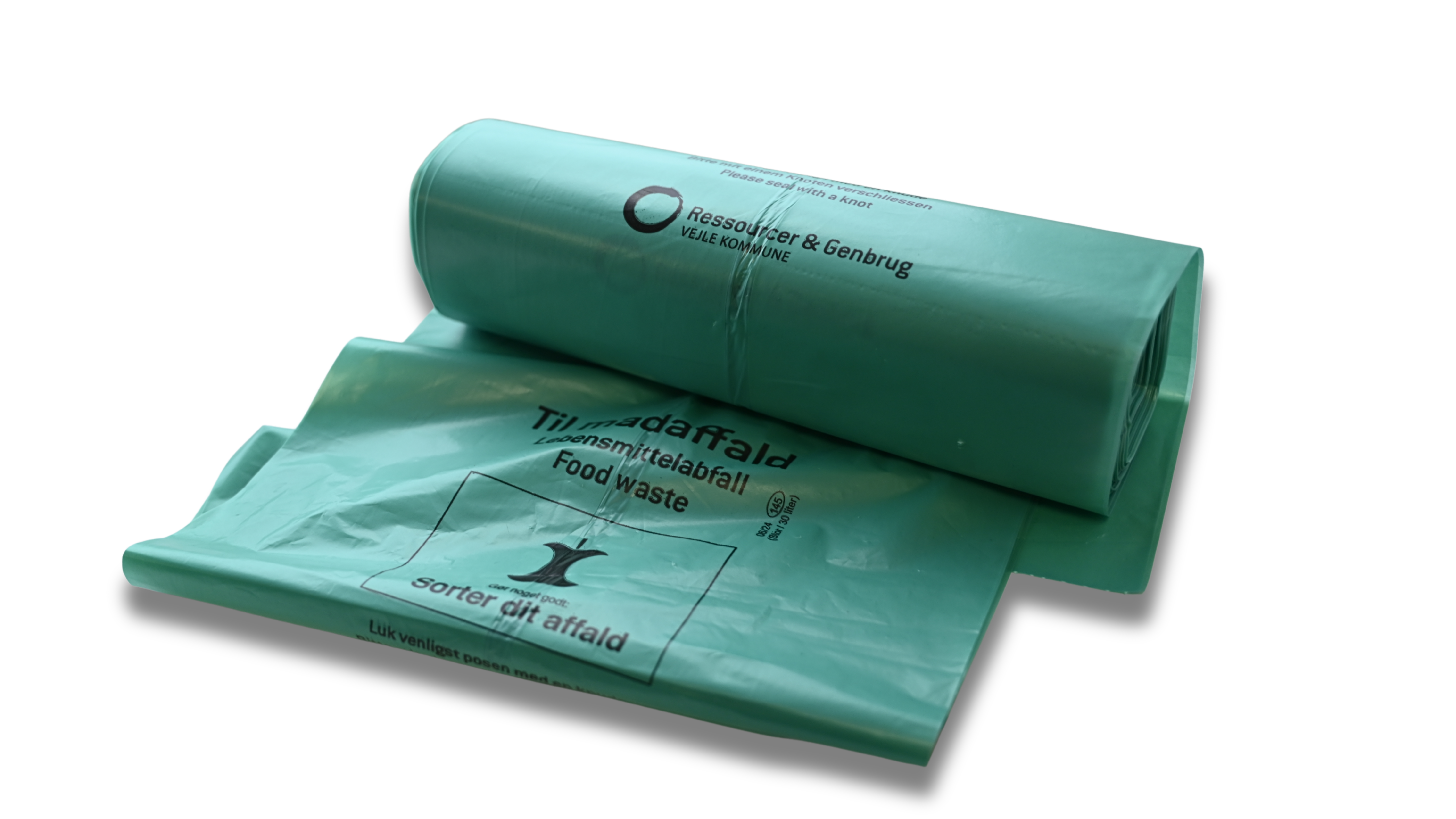 Grønne poser til madaffald.