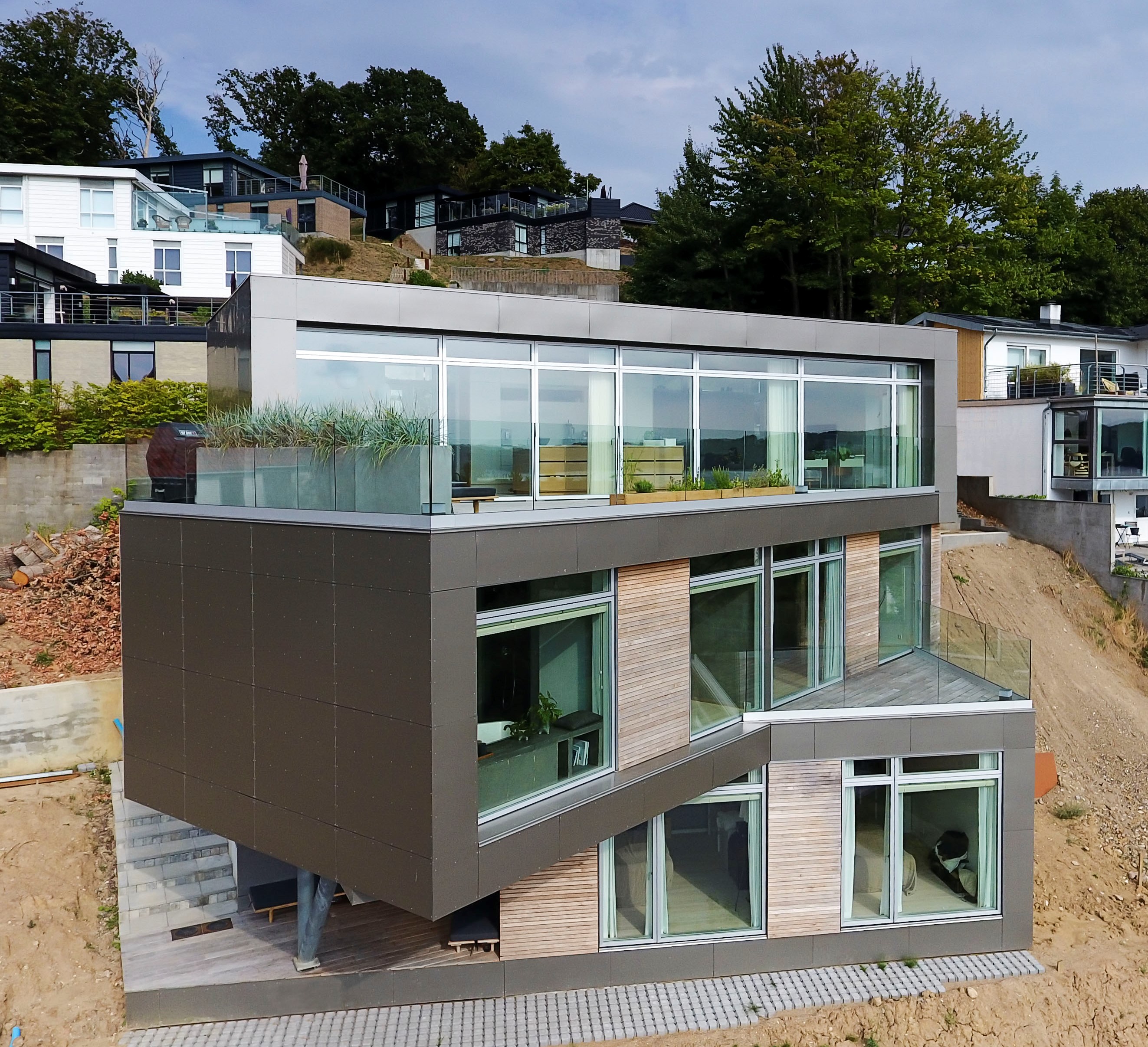 Enfamilieshus på skråning ved Stejlbjergvej i Vejle