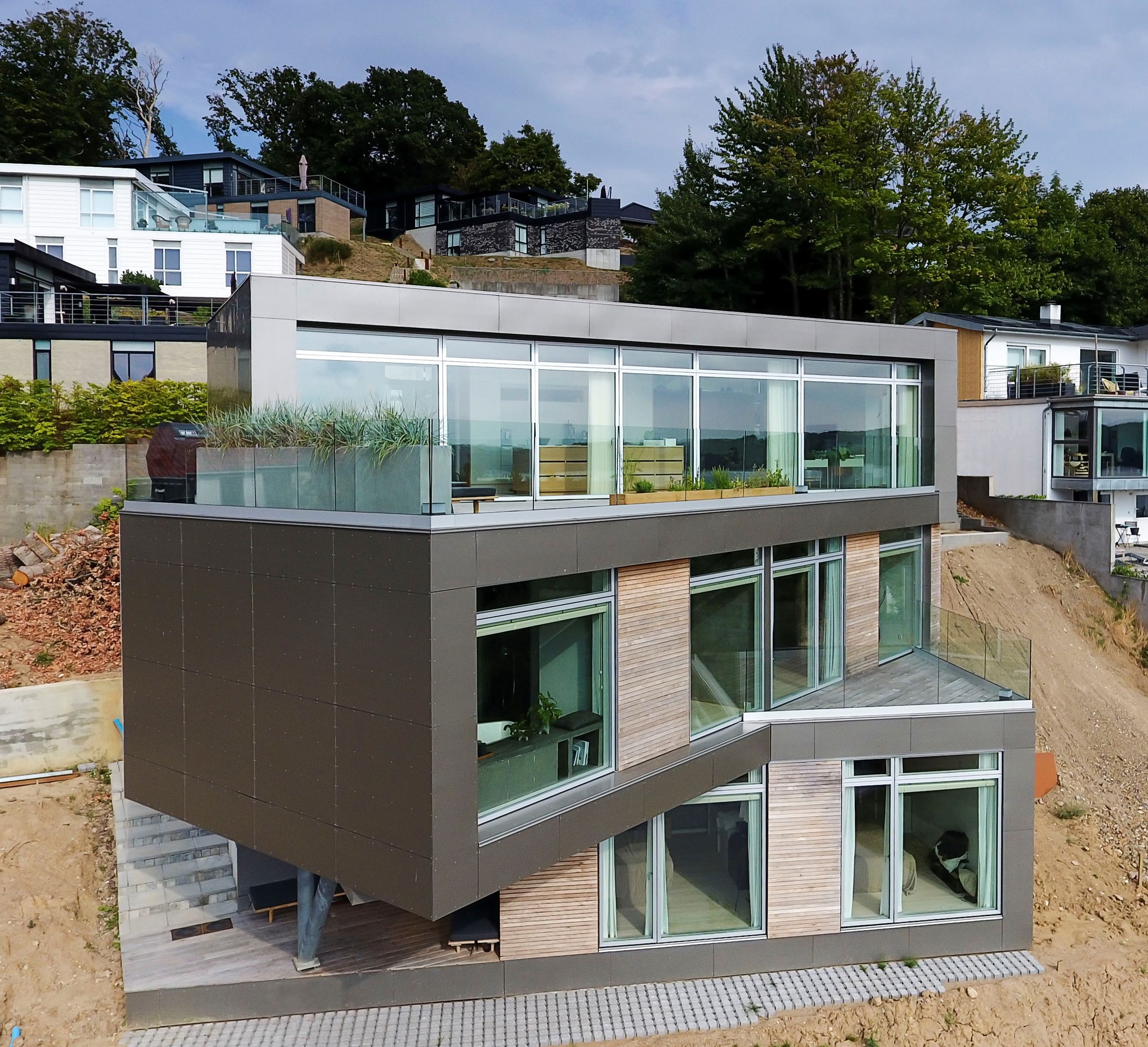 Enfamilieshus på skråning ved Stejlbjergvej i Vejle