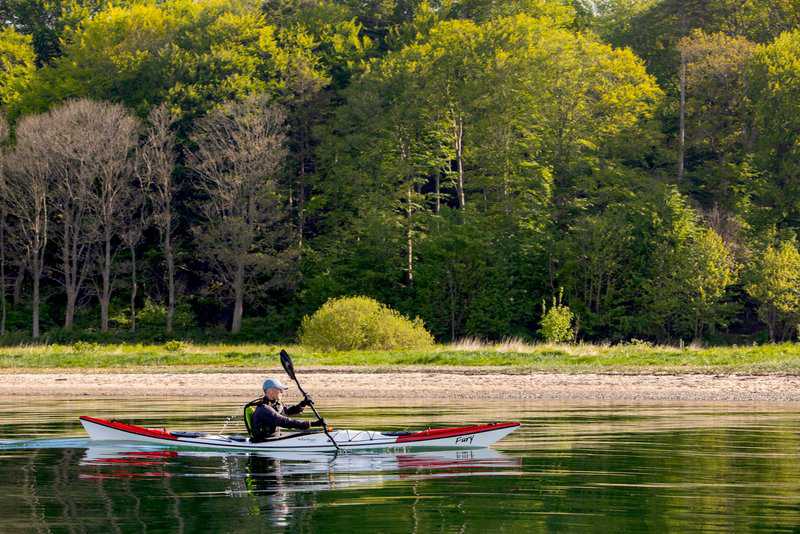 Kajakroer ved Tirsbæk Strand