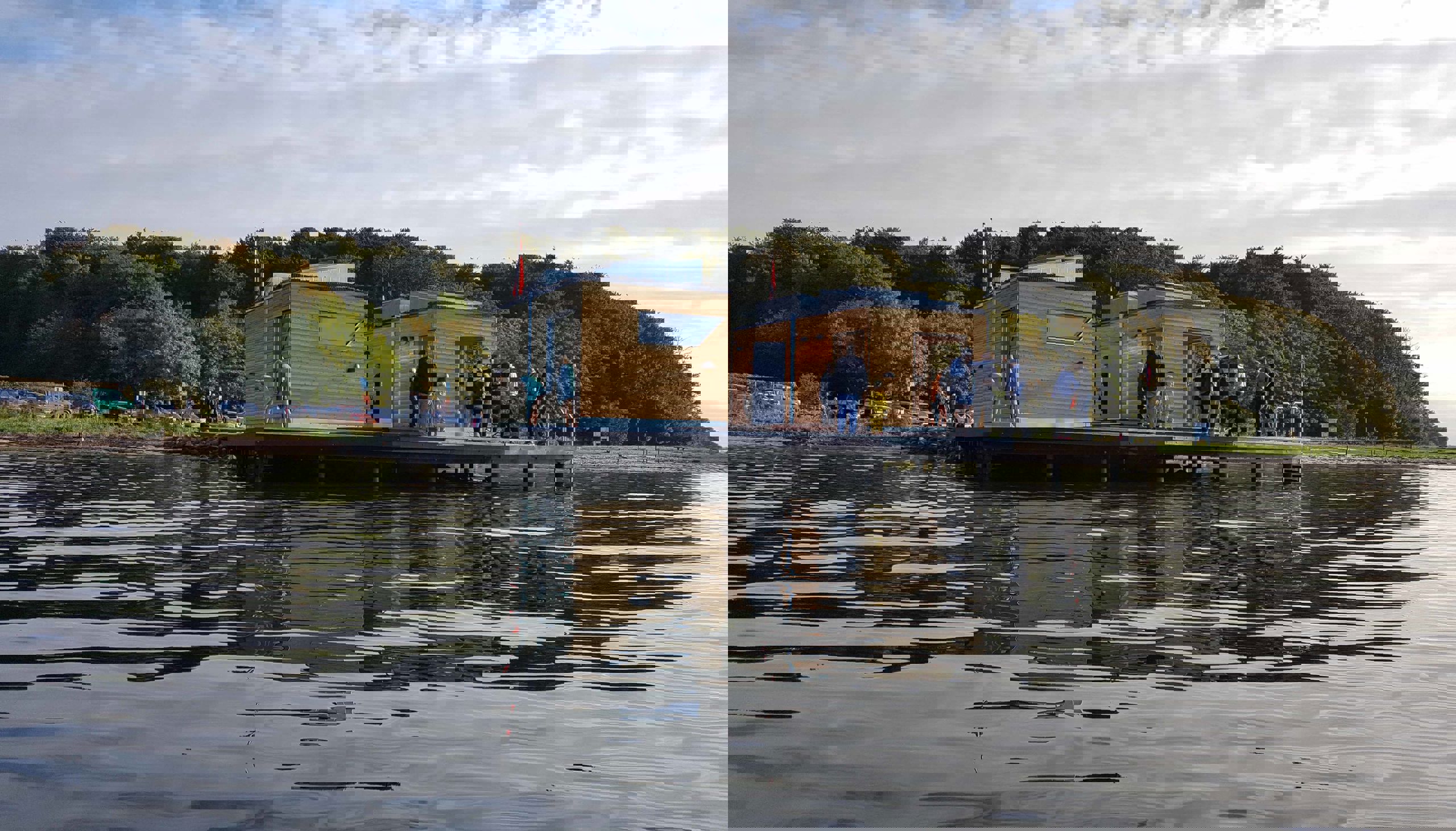 Tirsbæk Vinterbad set fra vandsiden