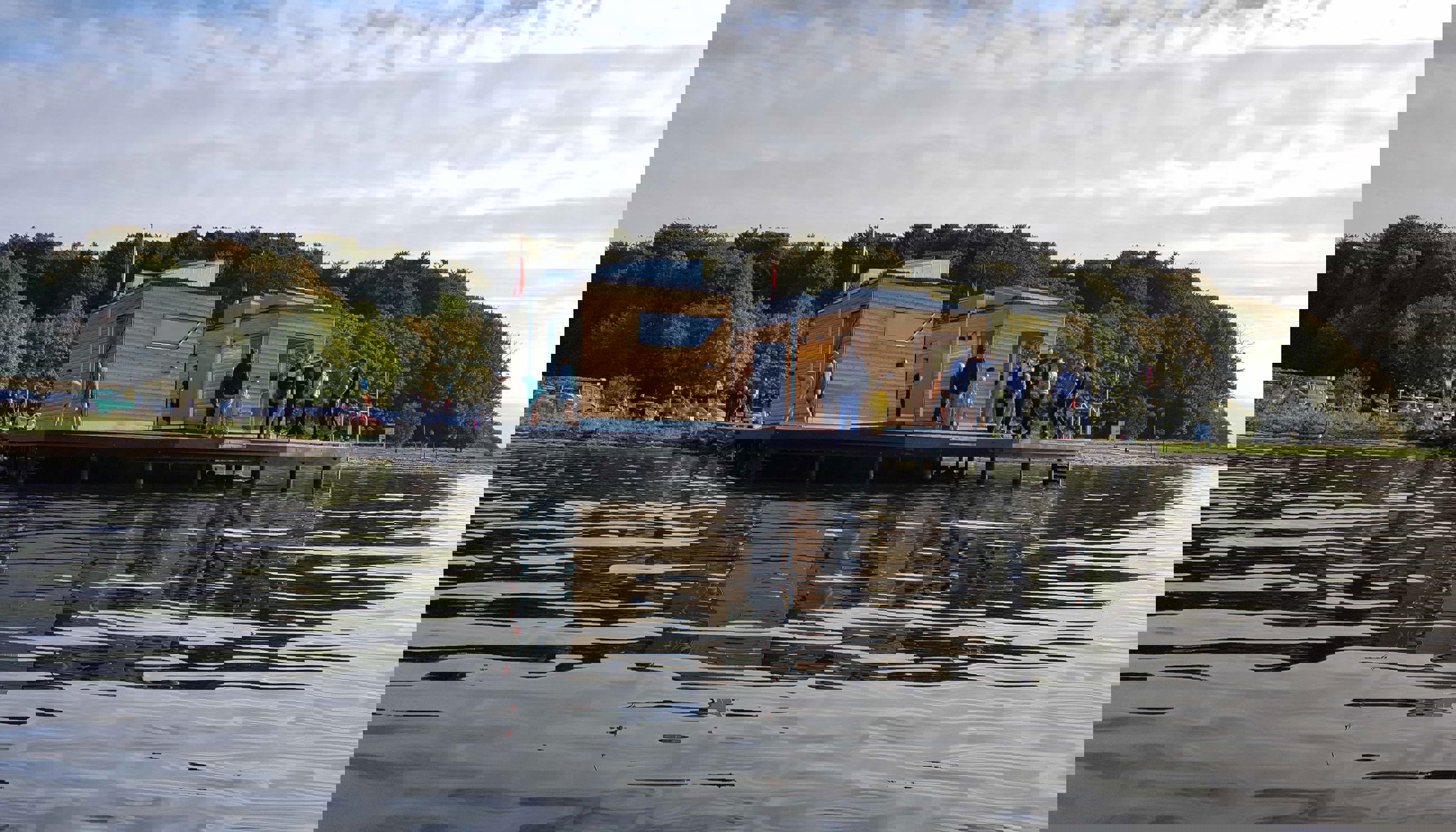 Tirsbæk Vinterbad set fra vandsiden