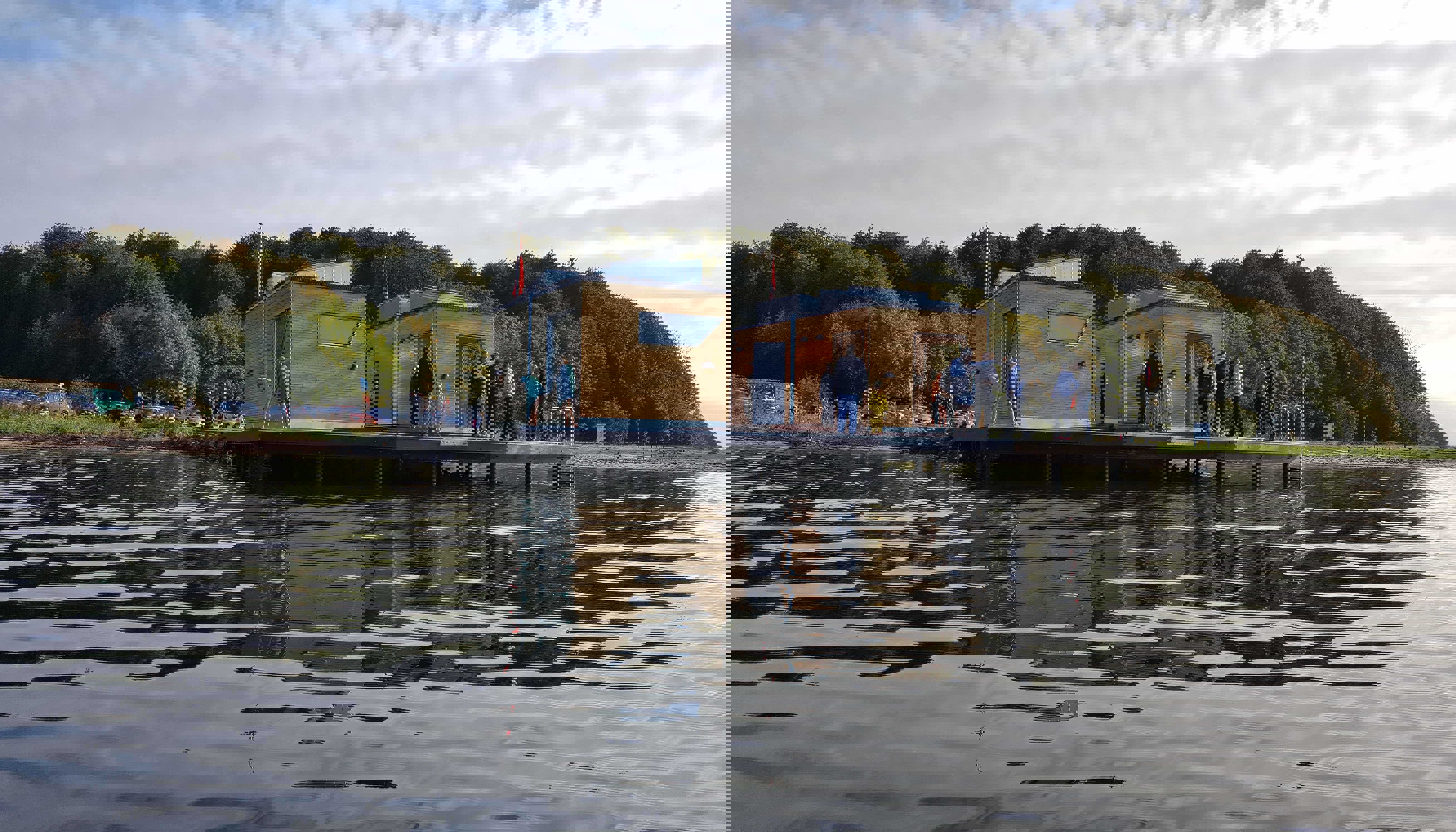 Tirsbæk Vinterbad set fra vandsiden