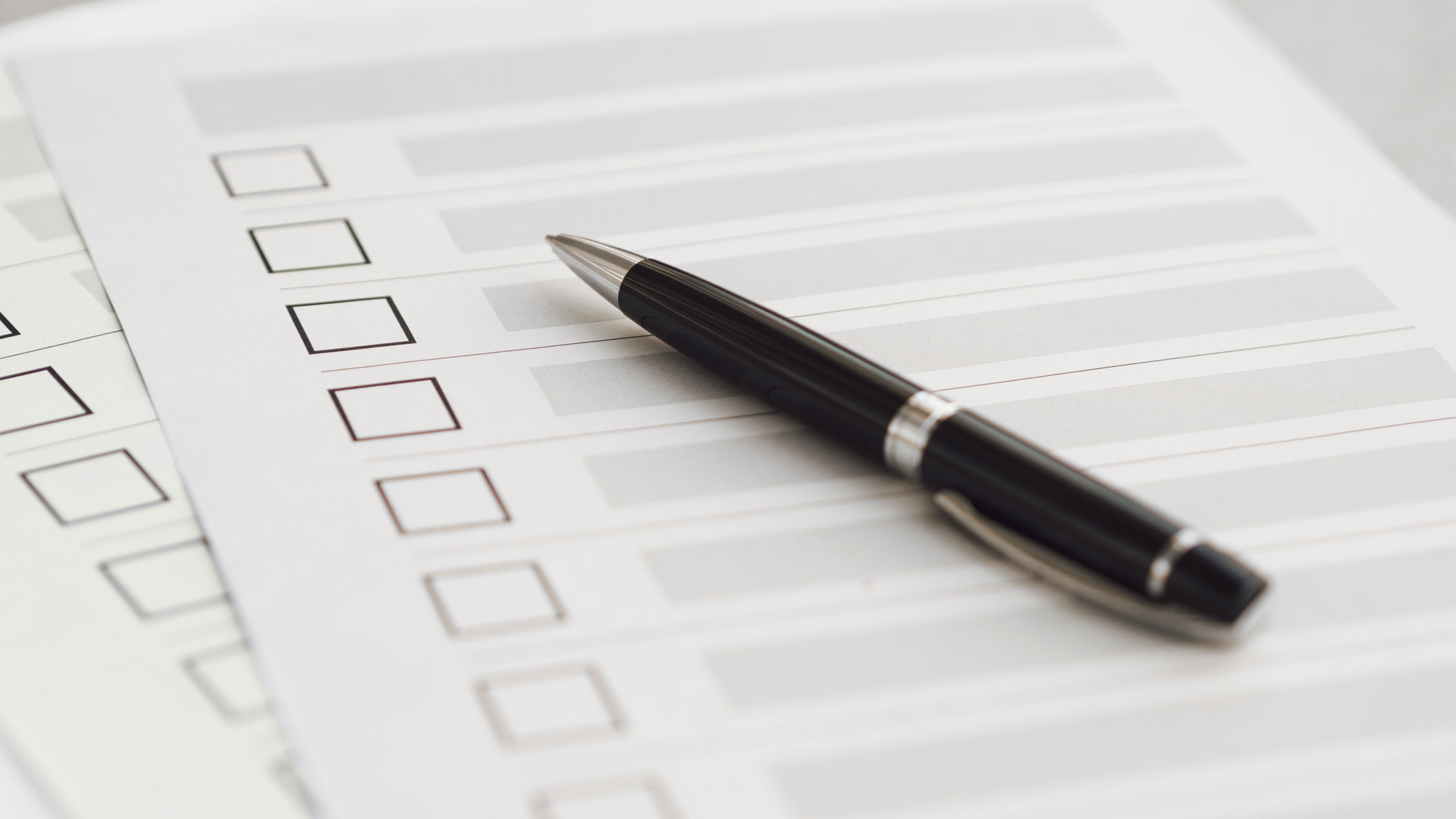 Afkrydsningsskema til alkoholtest