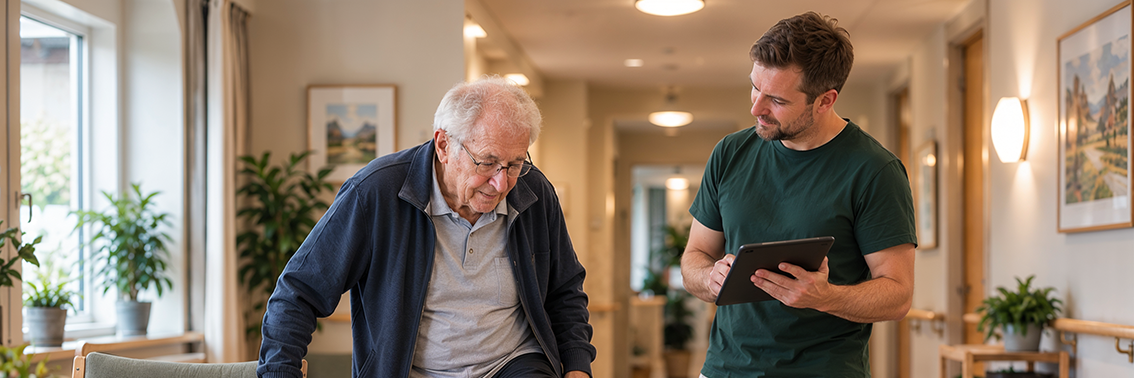 Balanceøvelse på plejecenter med DigiCare