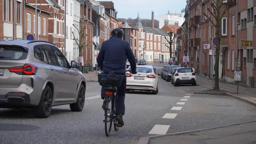 Ombygning af Vesterbrogade i Vejle med nye stier