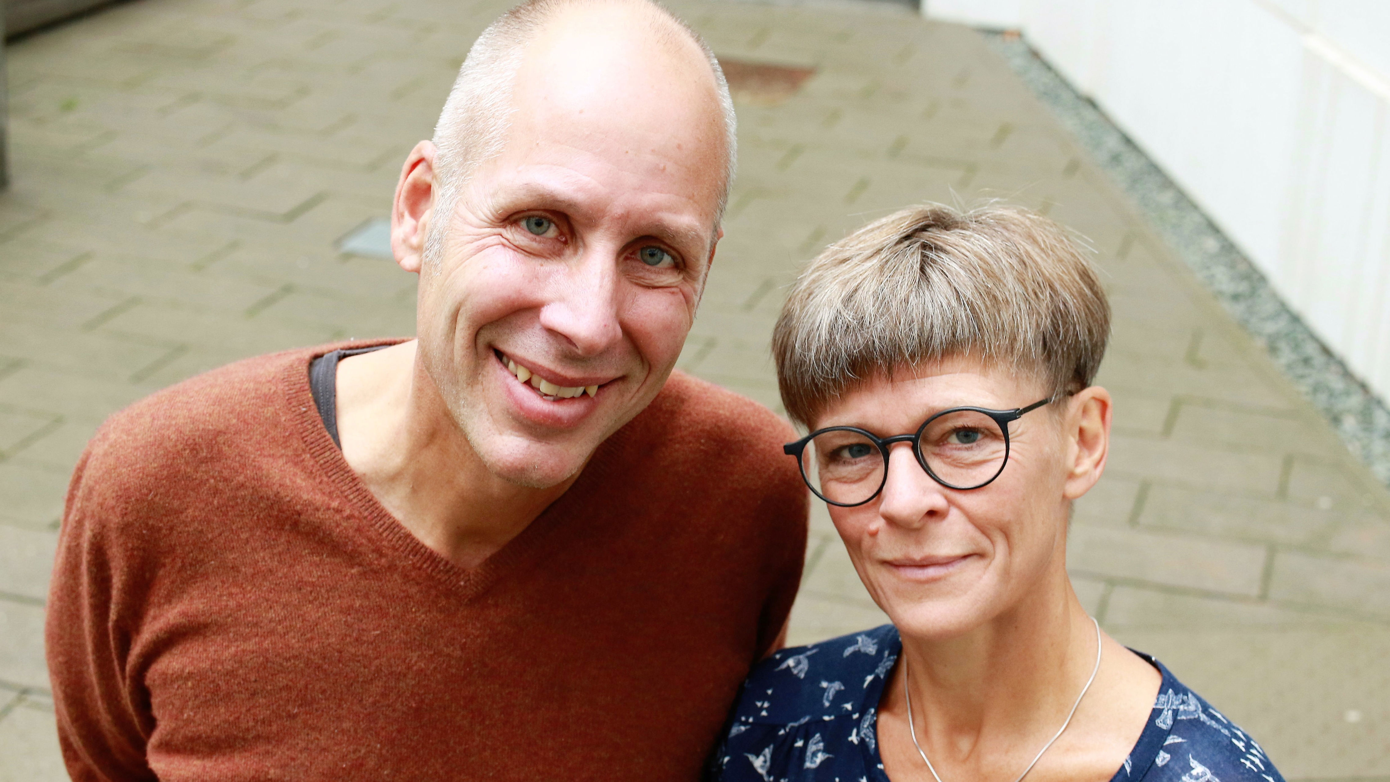 Foto af pårørendeguiderne Martin og Mere.