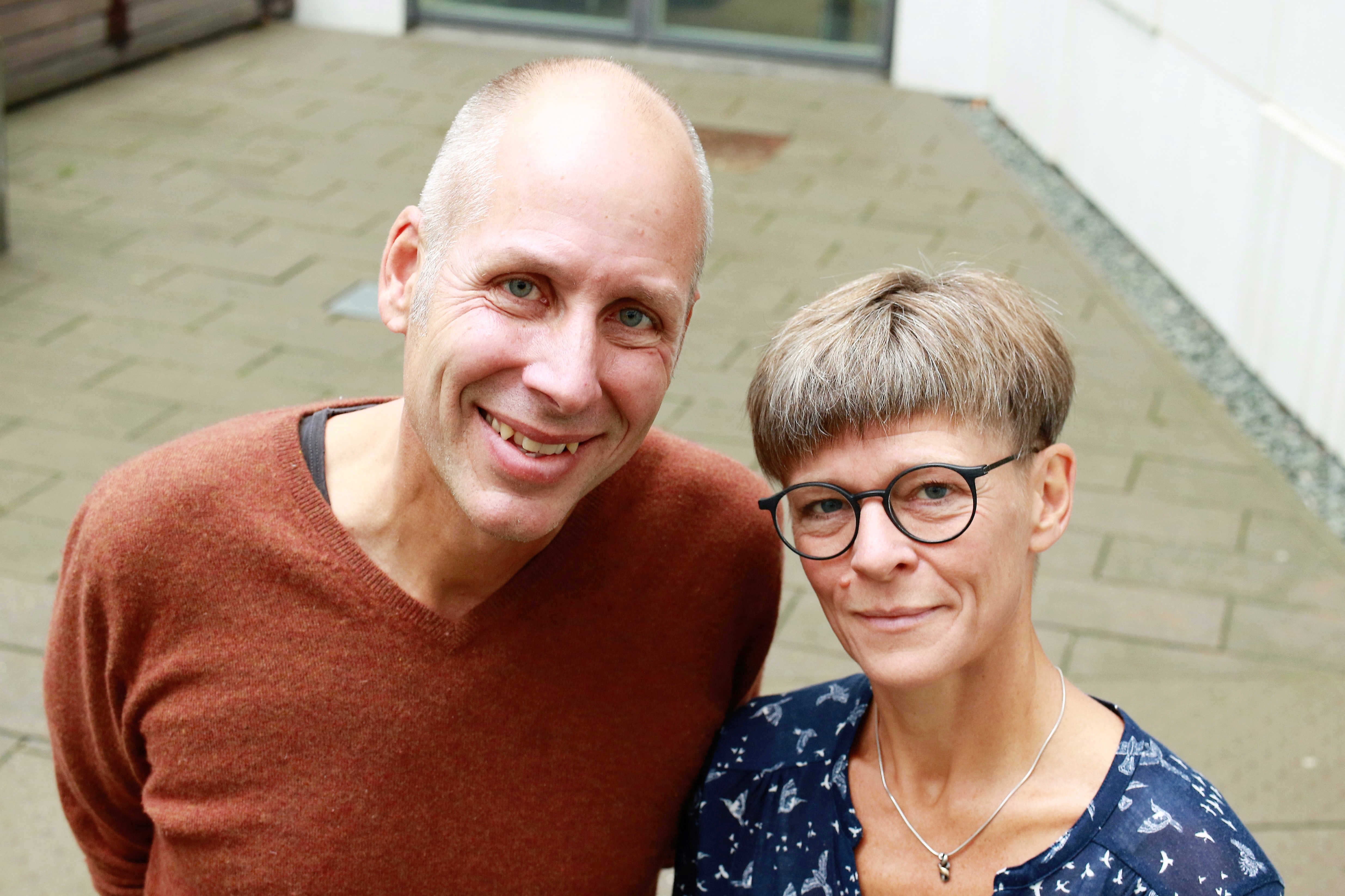 Foto af pårørendeguiderne Martin og Mere.